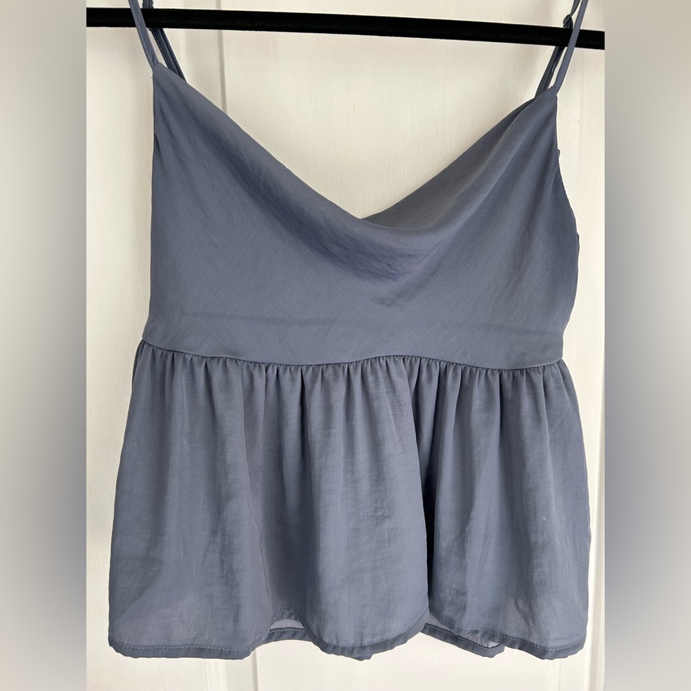 AEO Slate Blue Peplum